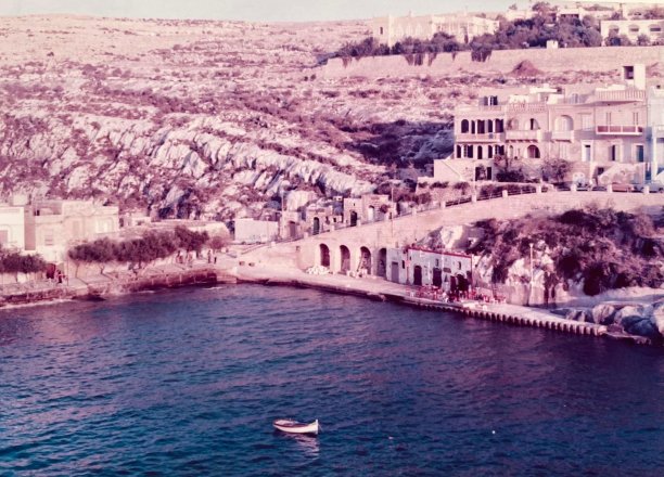 Xlendi Bay with seafront arches