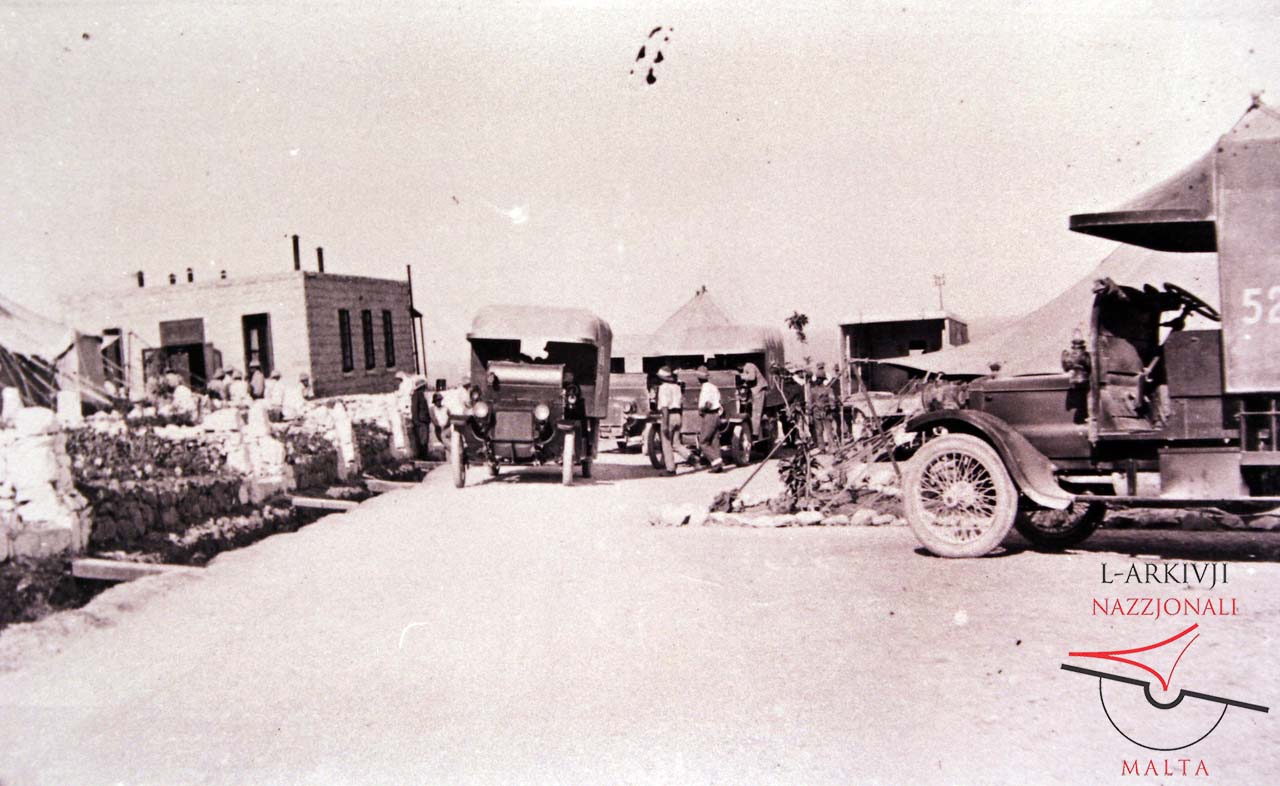 Military vehicles on Fort Chambray Road