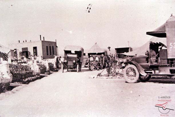 Military vehicles on Fort Chambray Road