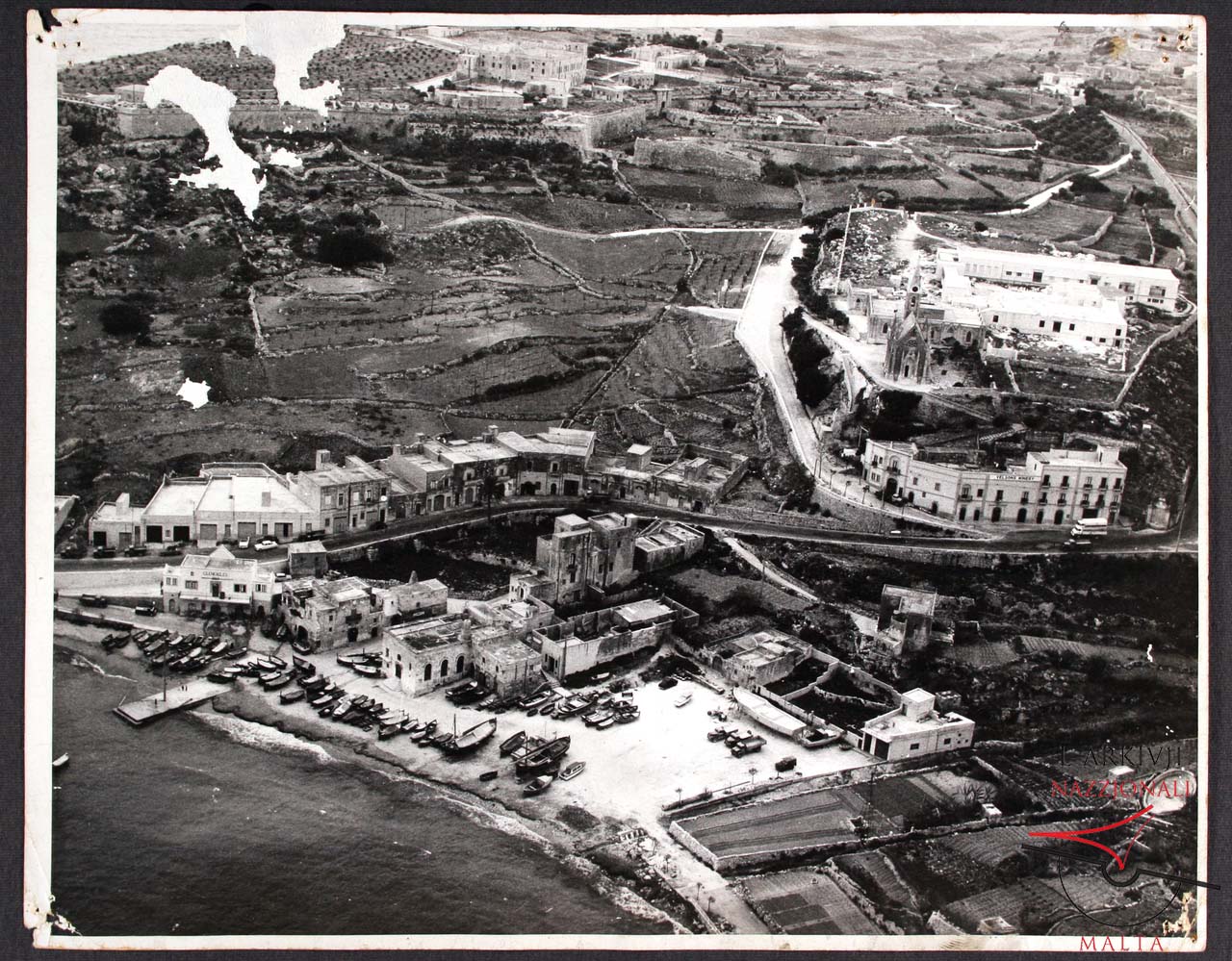 Aerial view of Mġarr Harbour