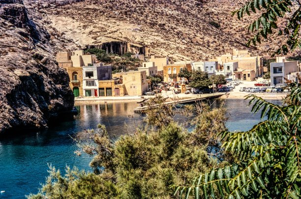 Scenic View of Xlendi Bay