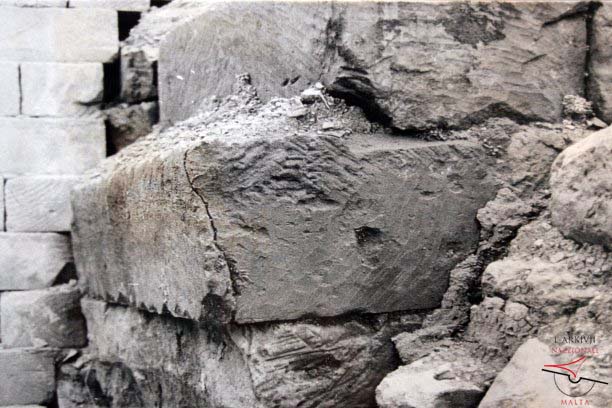 Close-up of punic wall at Gozo Citadel
