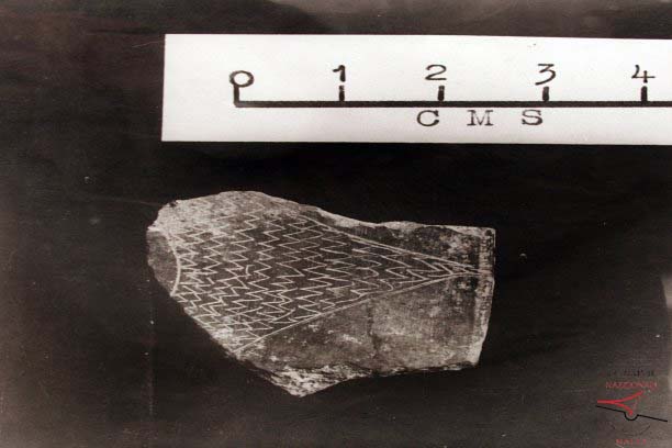 Ġgantija Temples - Pottery from the Temple with designs