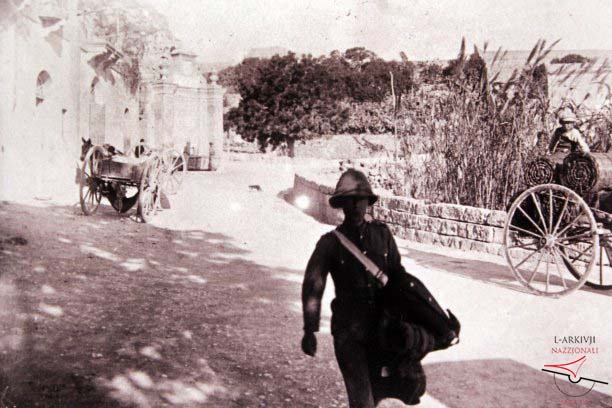 Soldier on Mġarr Harbour Road