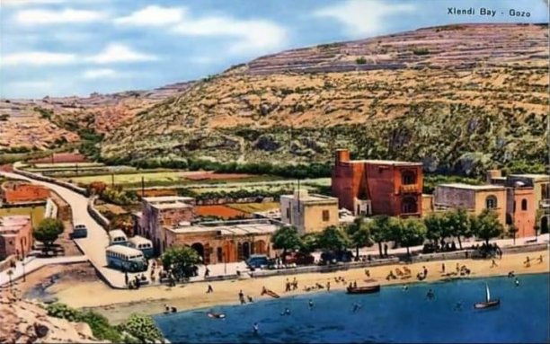 Xlendi Bay in vibrant colours
