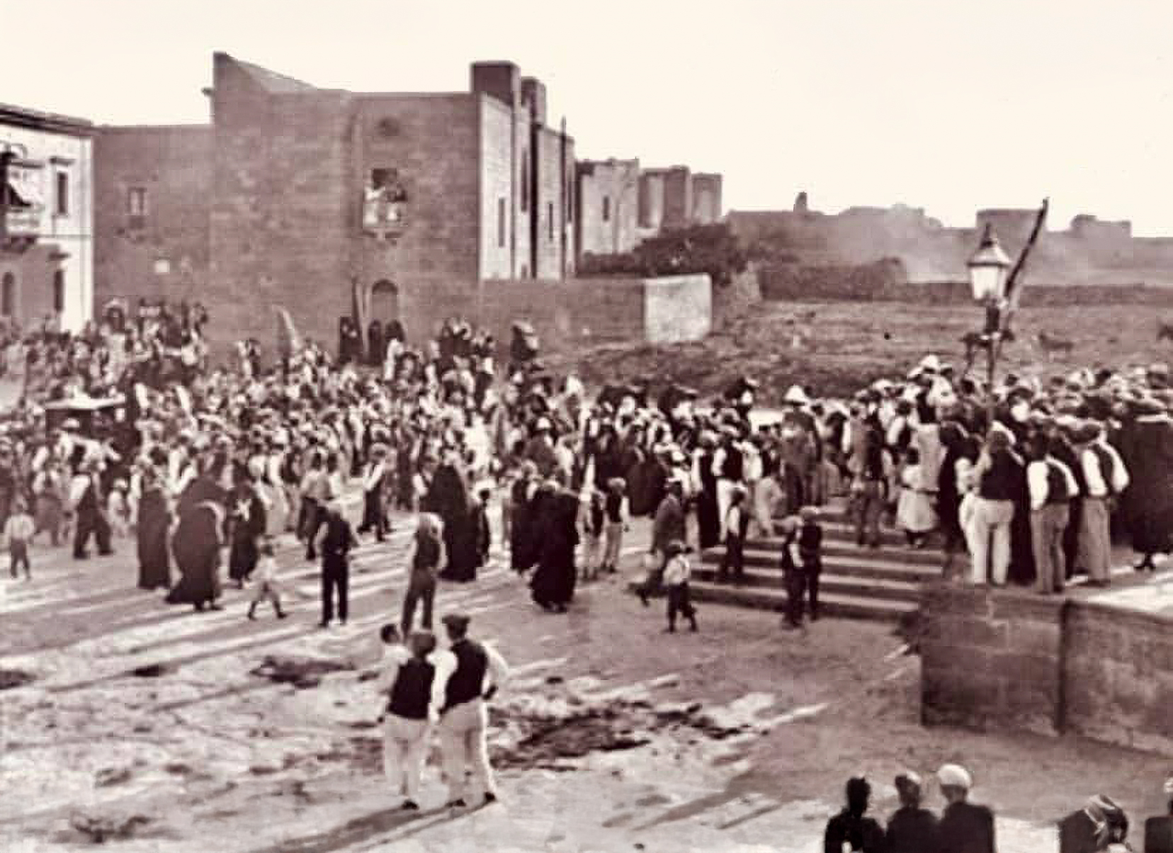 Gathering in Qala square