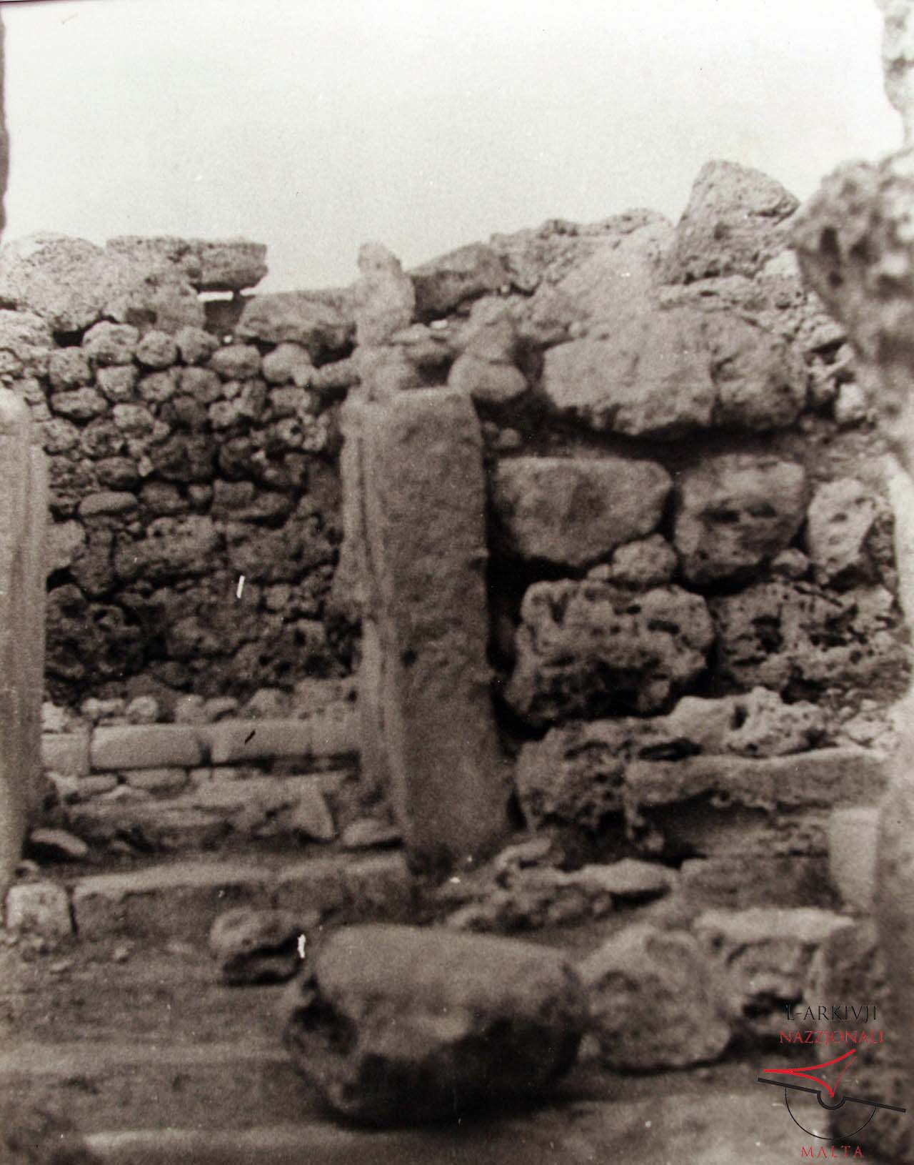 Ggantija Temples' entrance view