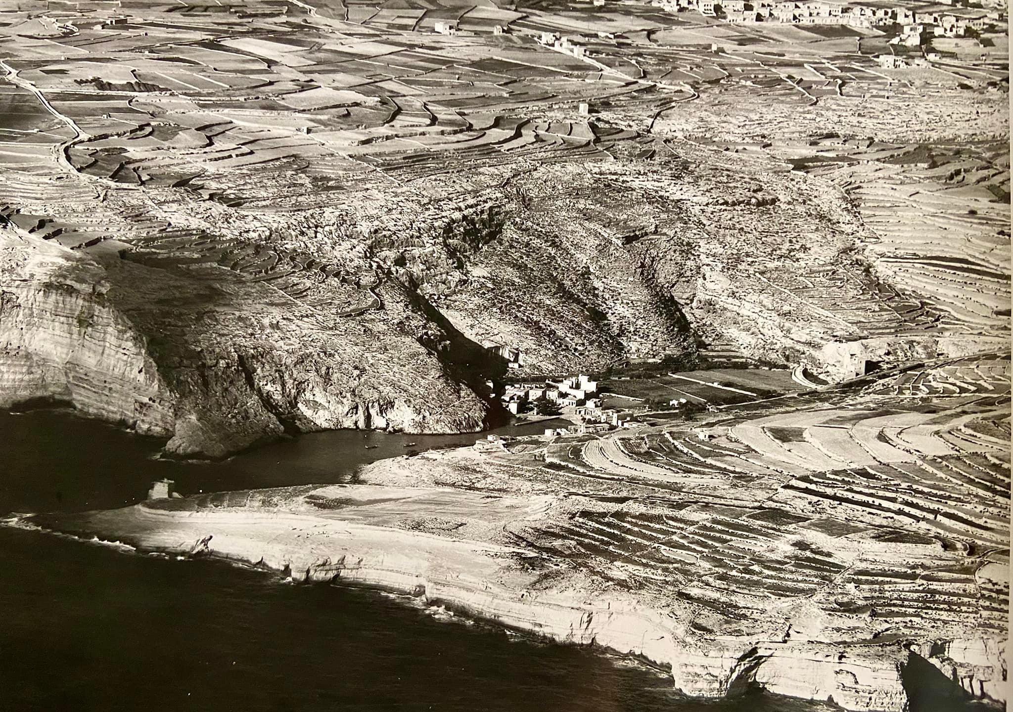 Aerial view of Xlendi valley