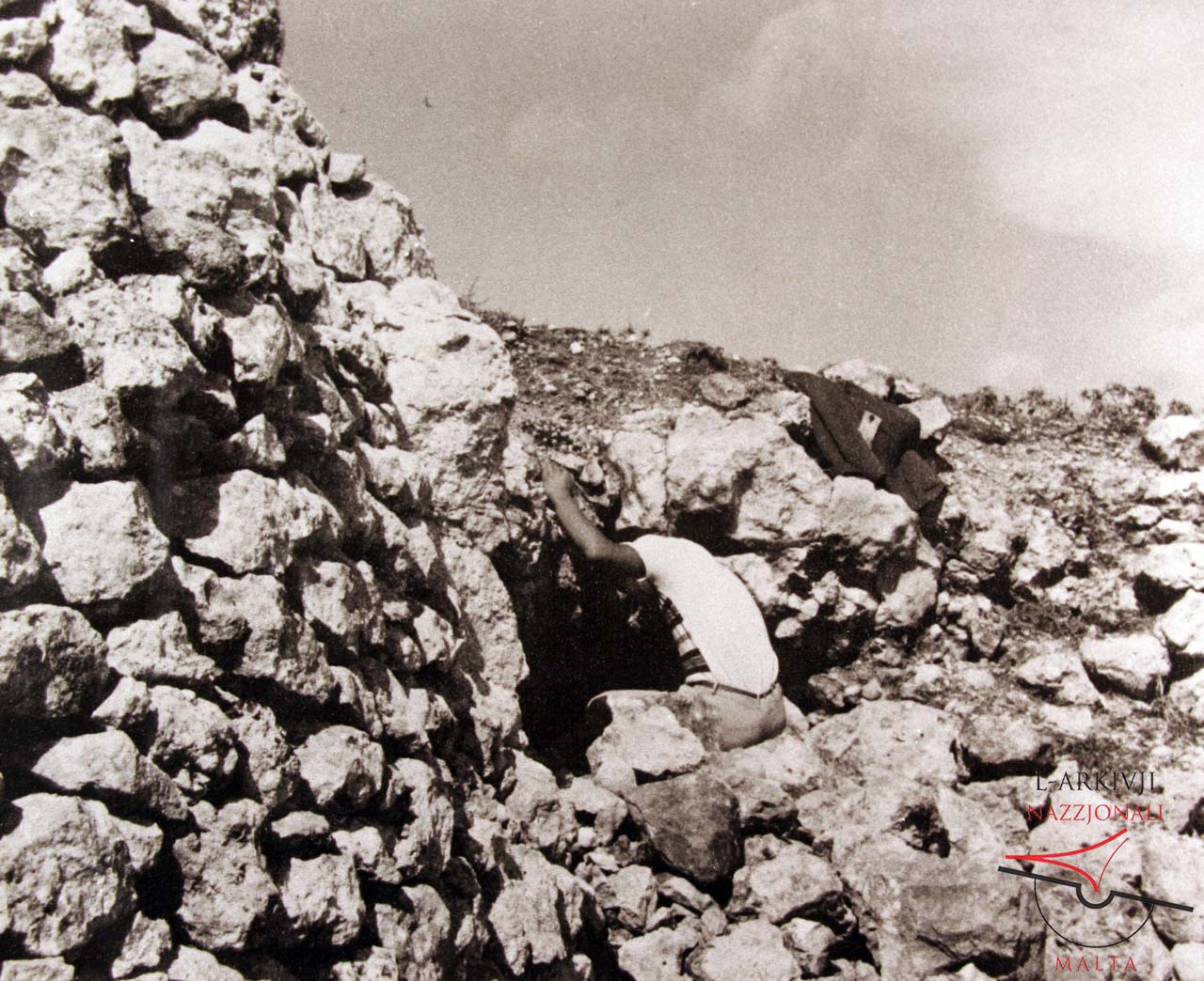 Remains of old building upon Ta’ Dbieġi hill