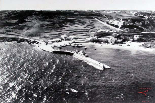 Aerial view of Mġarr Harbour