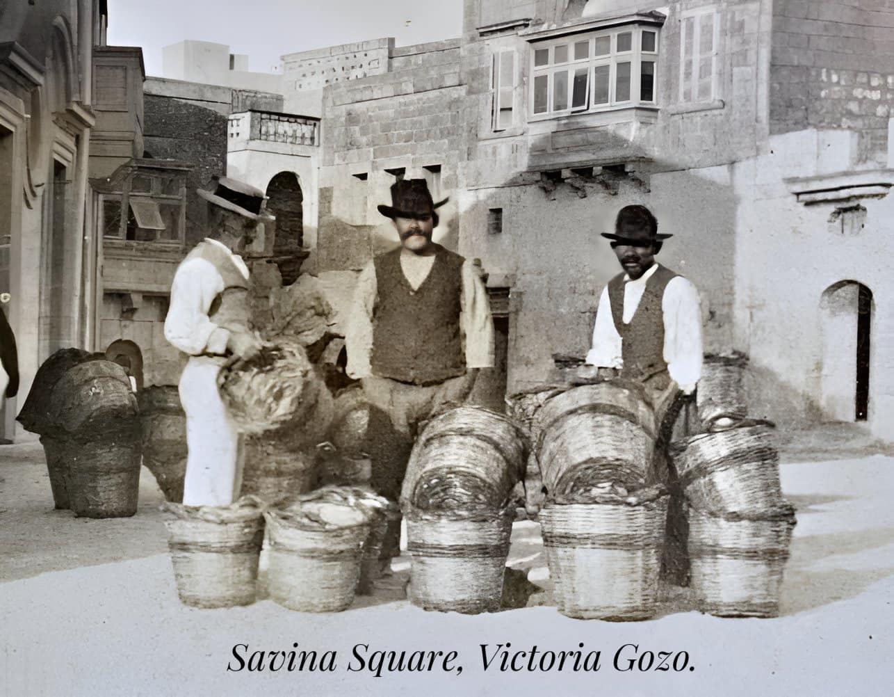 Basket sellers at Savina Square