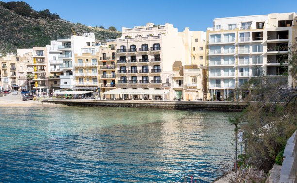 Modern Xlendi seafront