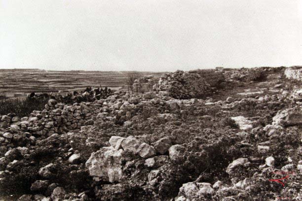 Remains of old buildings upon Ta’ Dbieġi Hill