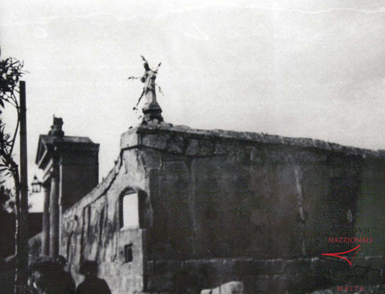 Tomb slabs and angel monument in Matrice cemetery