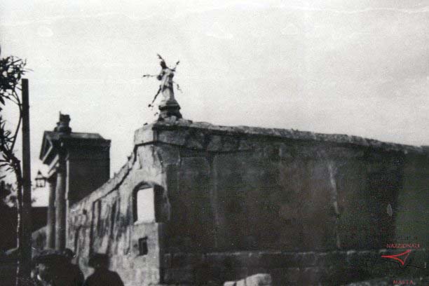 Tomb slabs and angel monument in Matrice cemetery