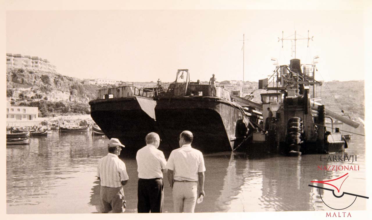 Dredging works at Mġarr Harbour