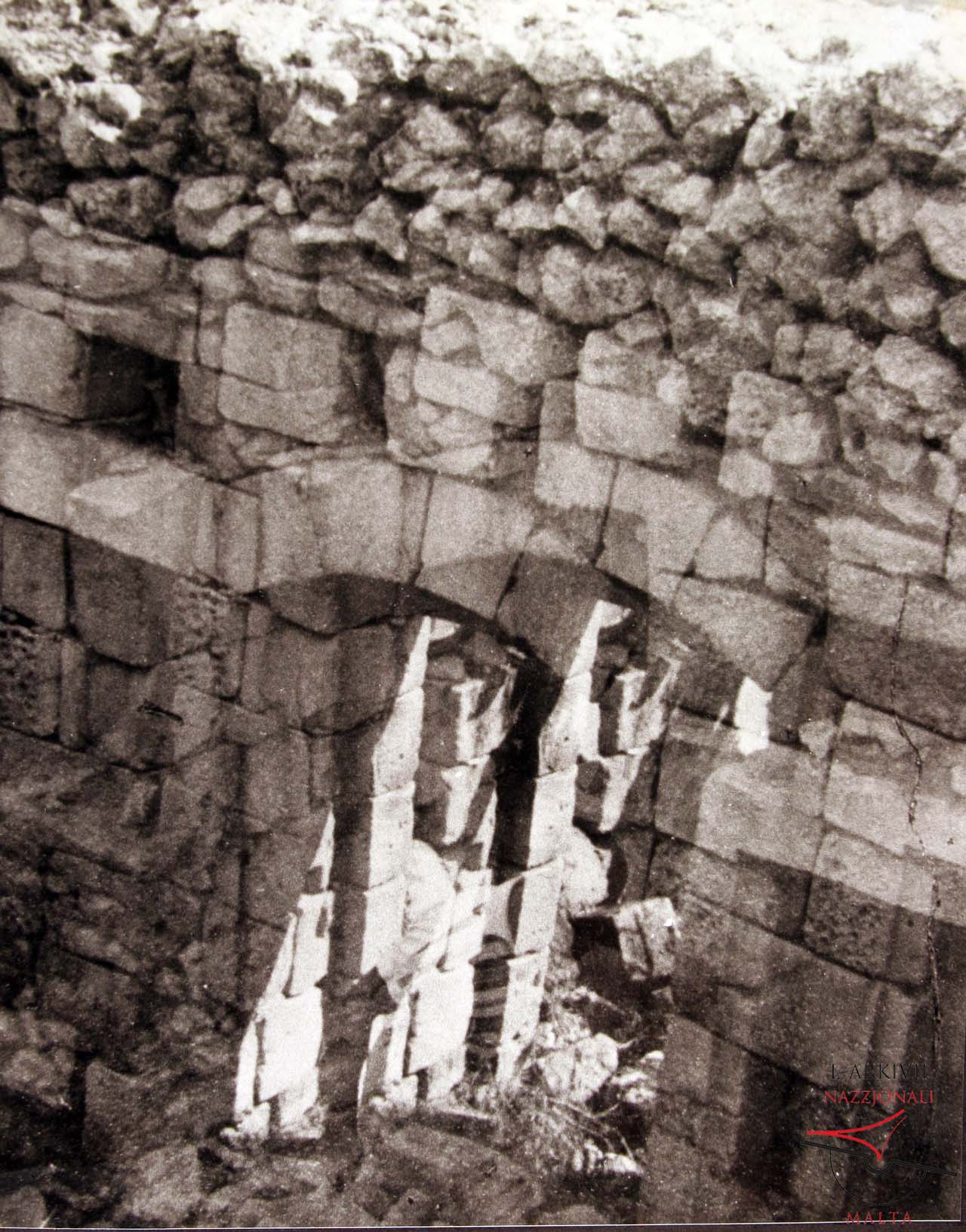 Remains of old buildings upon Ta’ Dbieġi hill