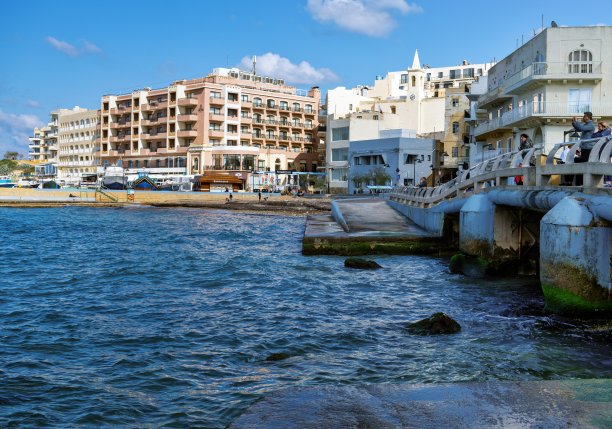 Modern Marsalforn waterfront