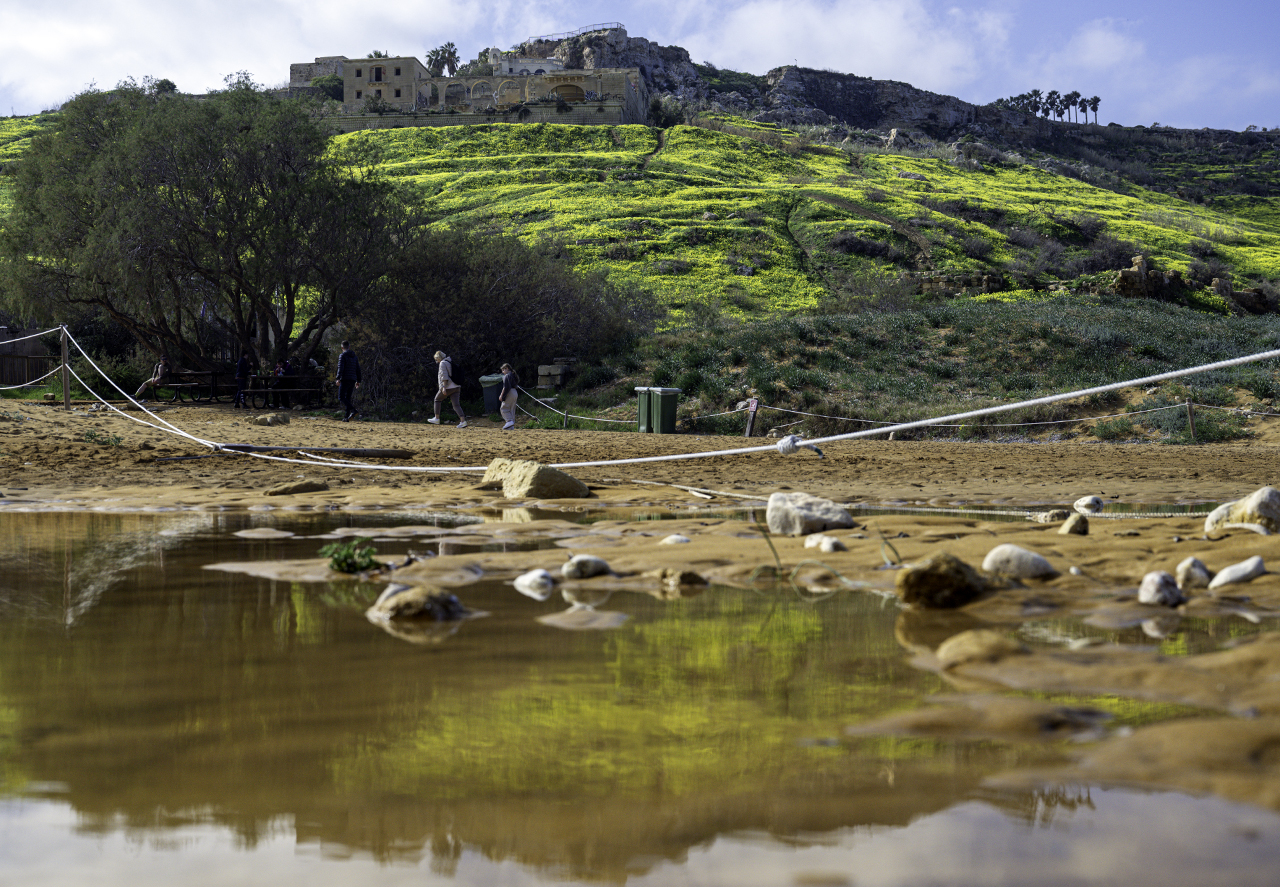 View of Calypso Cave from Ramla bay