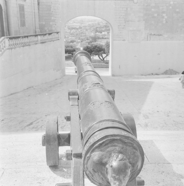 Cannon overlooking Gozo from Citadel