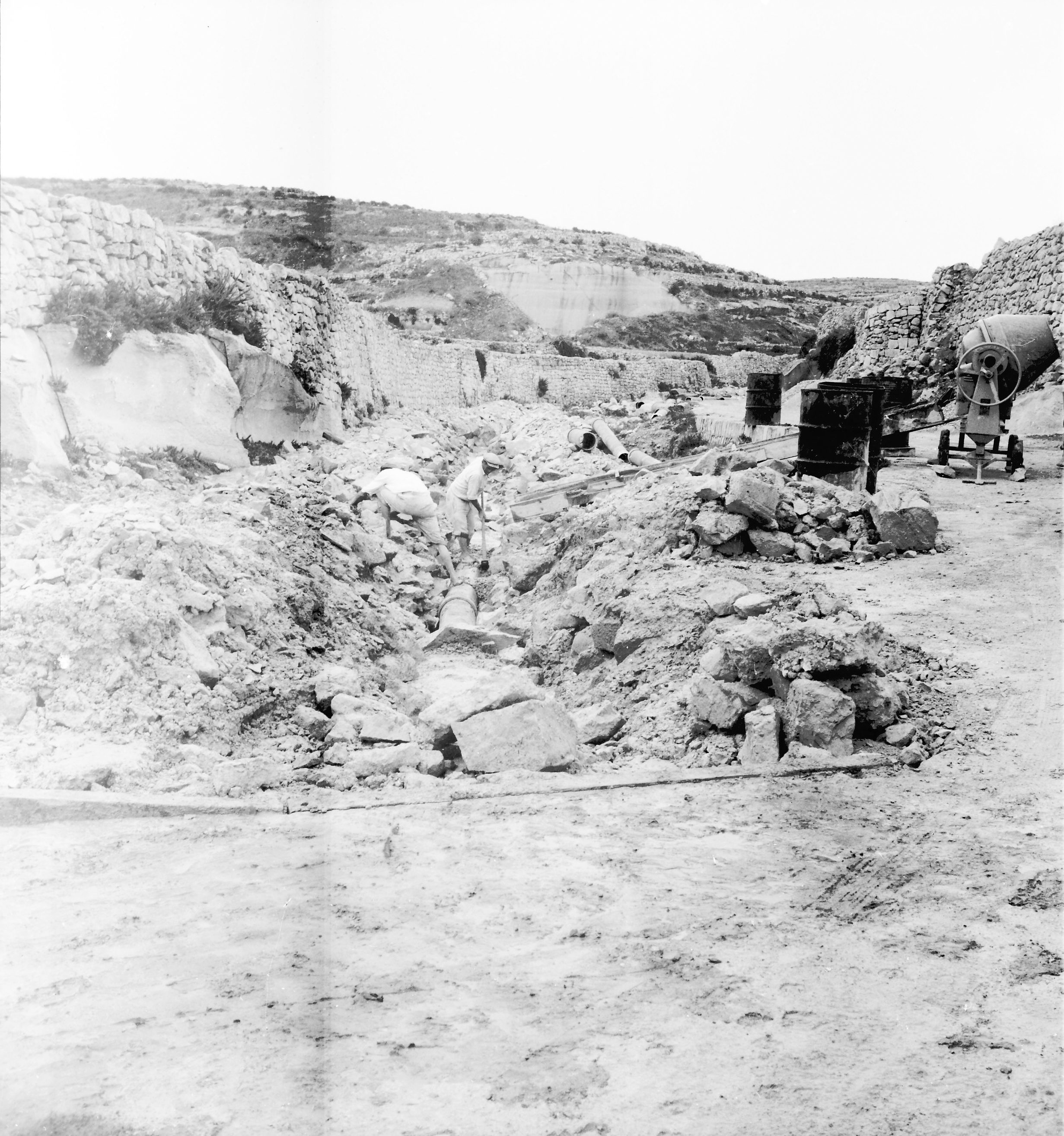 Drainage works near Wied il- Mielah