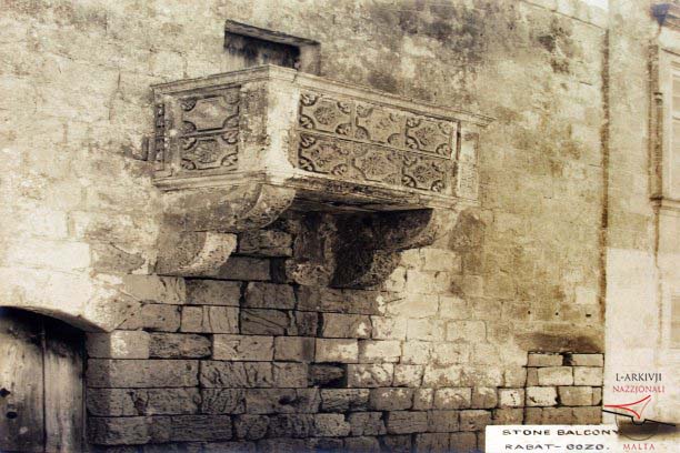 Ornate stone balcony in Victoria