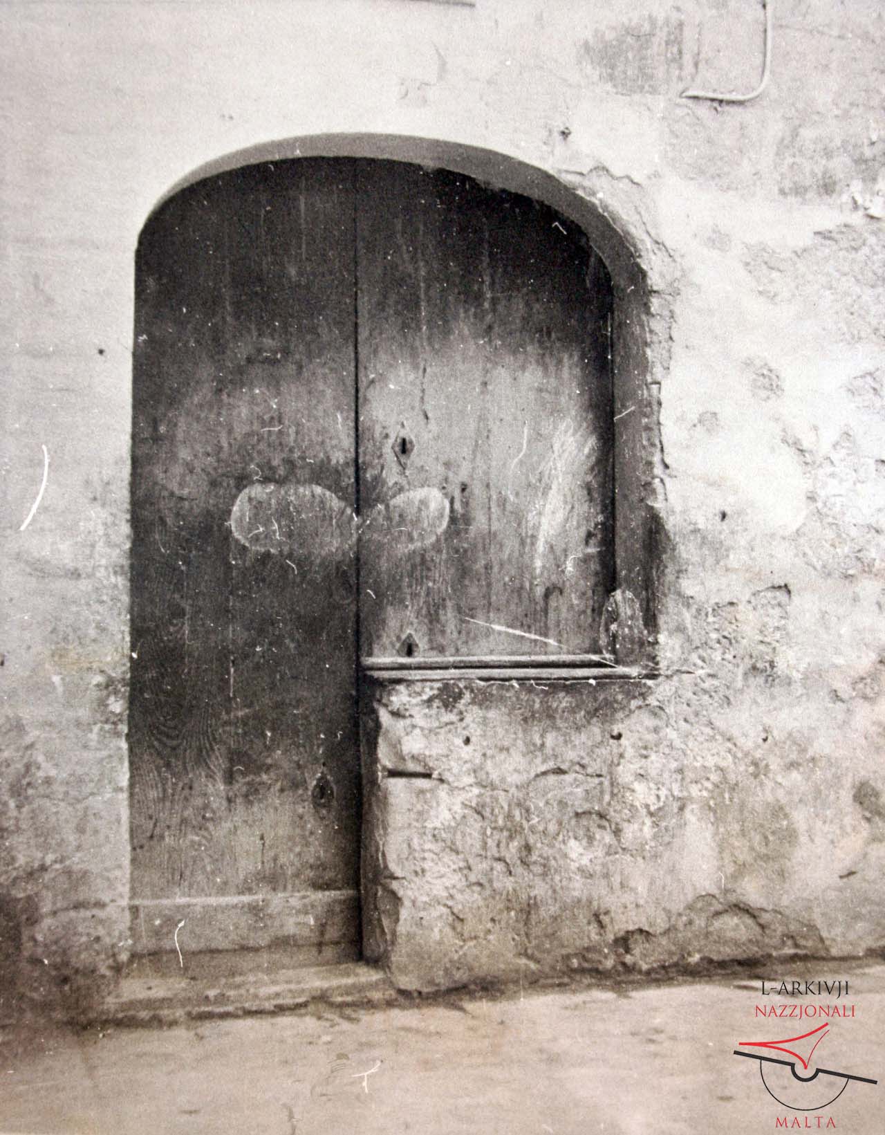 Door with stone counter