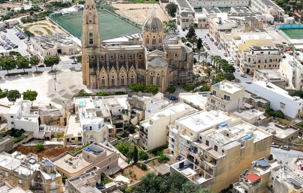 Aerial view of Għajnsielem