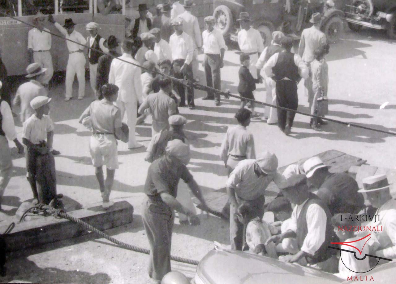 Busy scene at Mġarr Harbour
