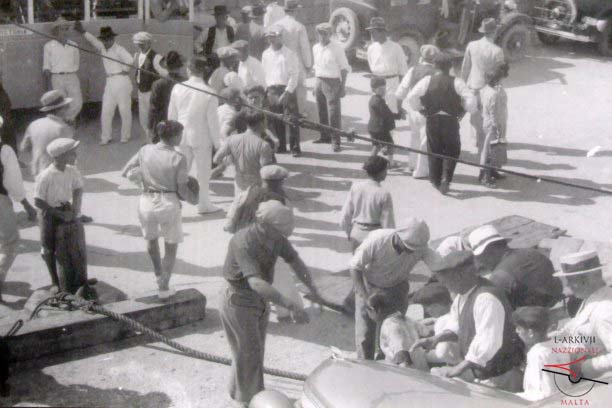 Busy scene at Mġarr Harbour