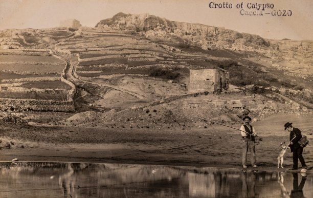 View of Calypso Cave from Ramla Bay