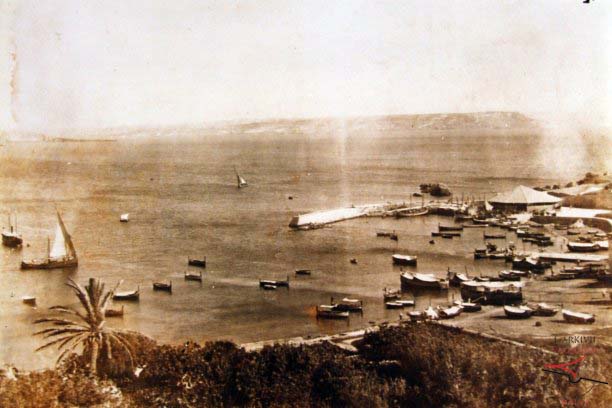 General view of harbour and breakwater extension