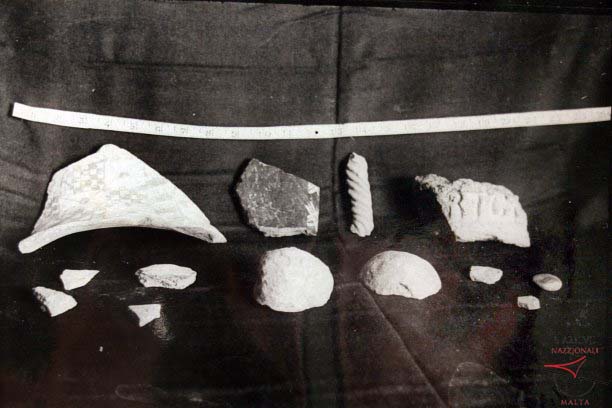 Pottery from Il-Ħaġġarija at Citadel