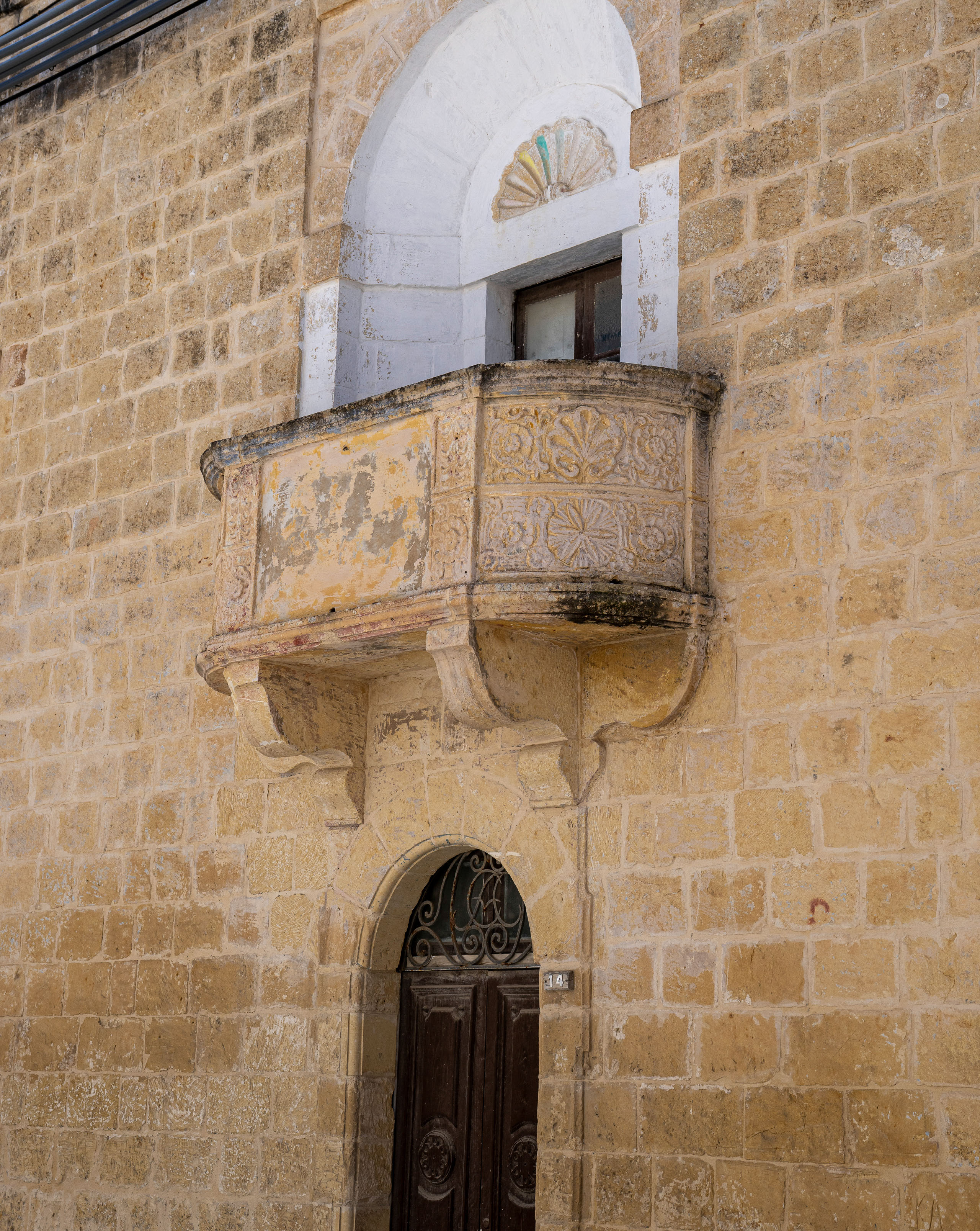 Ta' Sansun stone balcony in Xewkija