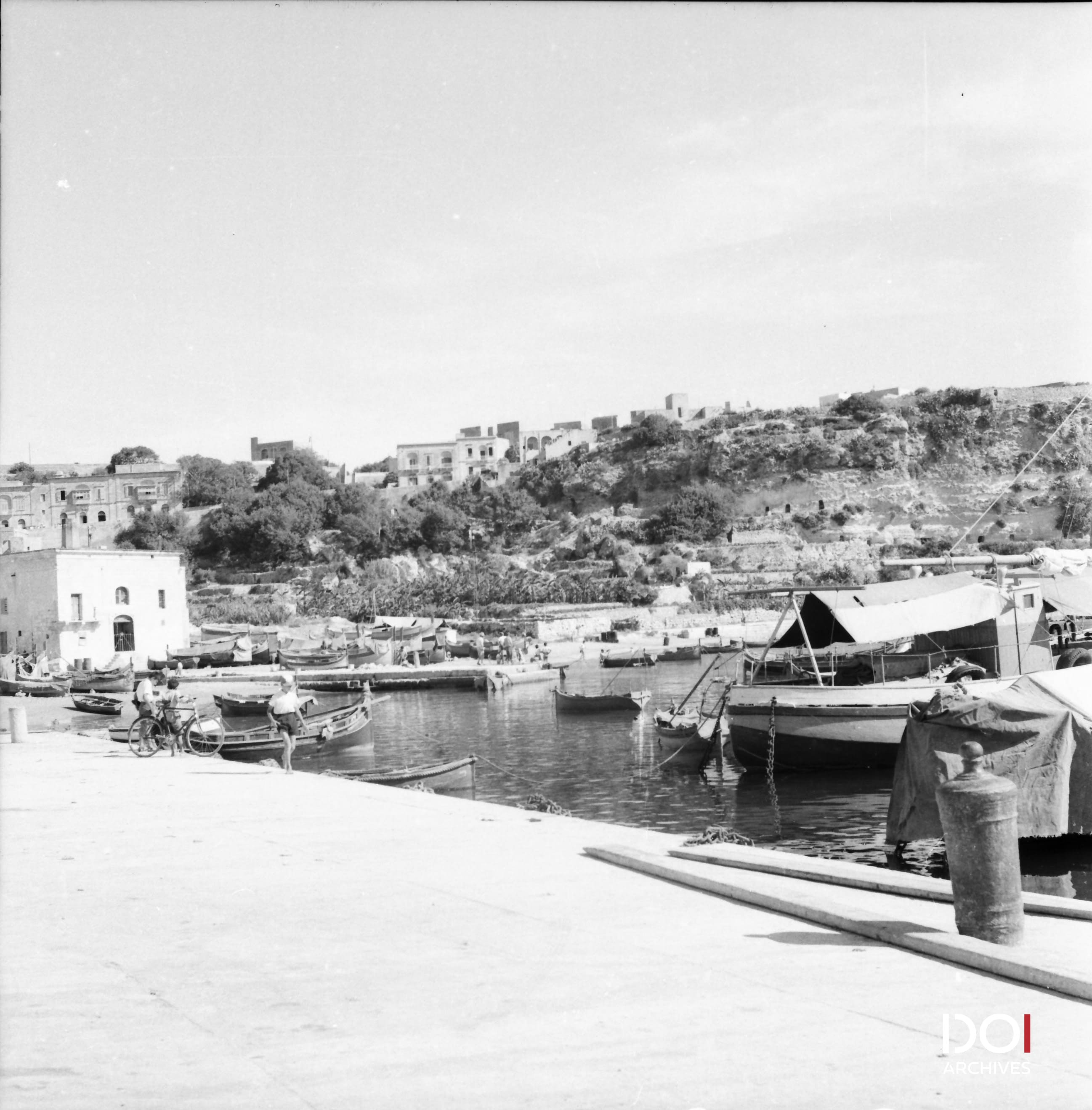 Boats moored at Mġarr Harbour