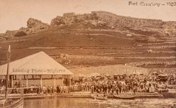 View of Fort Chambray from Mġarr Harbour