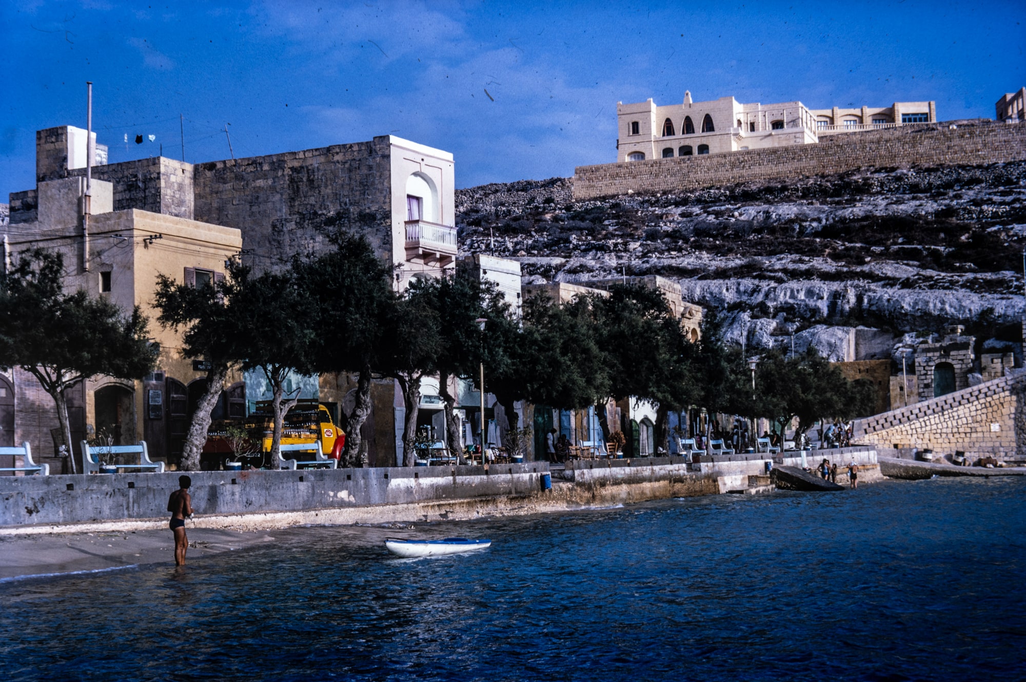 Xlendi bay seaside view