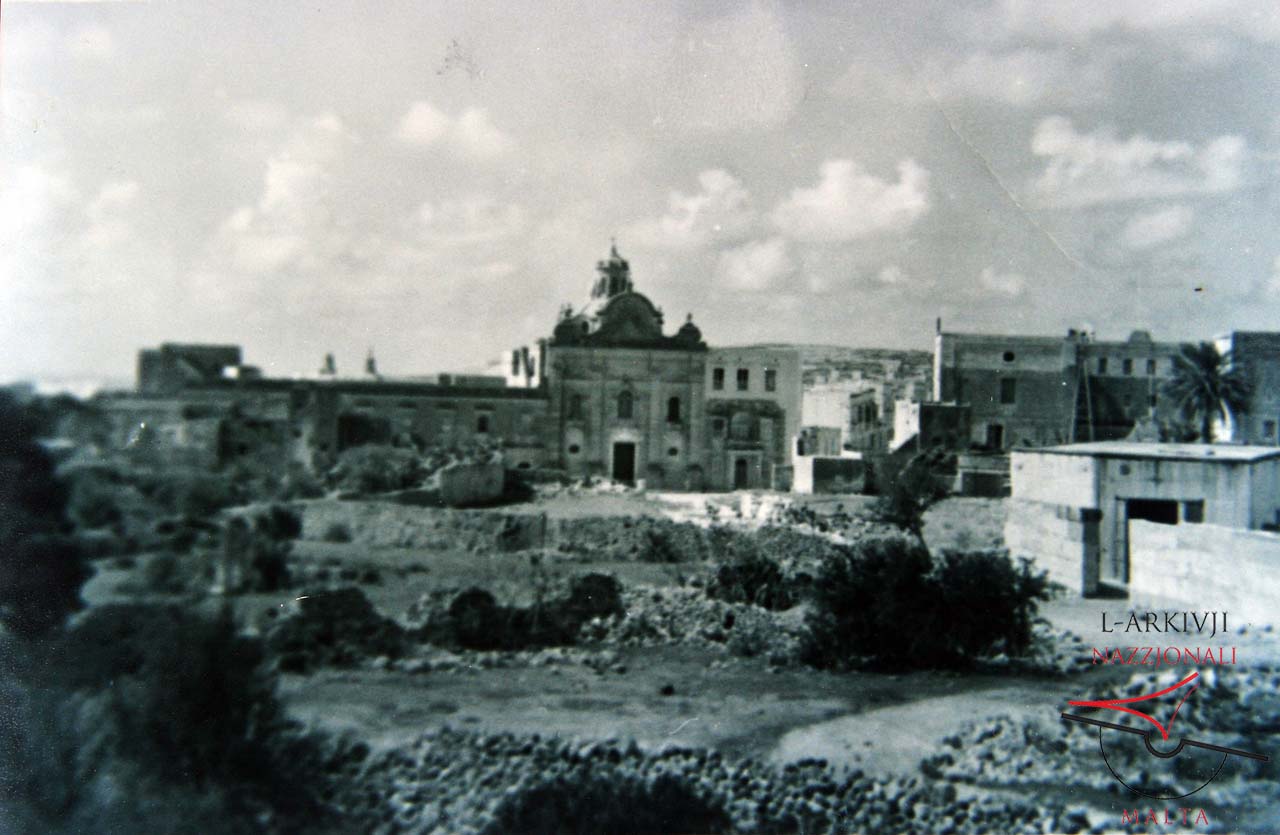 Chapel of Pompei amidst fields