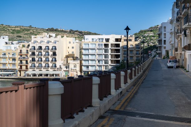 Scenic promenade overlooking Xlendi bay