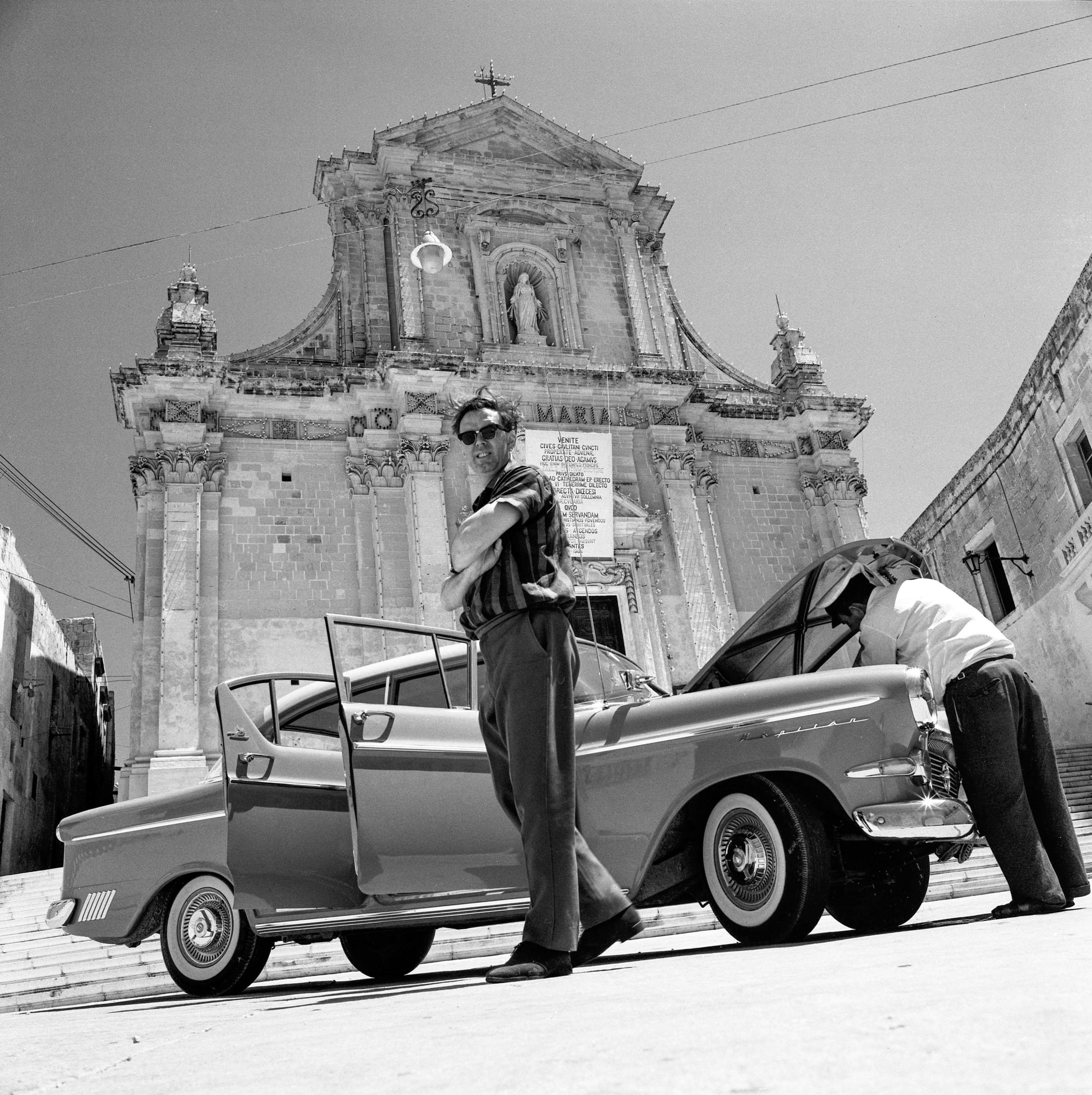 Iconic pose at the Cathdral steps