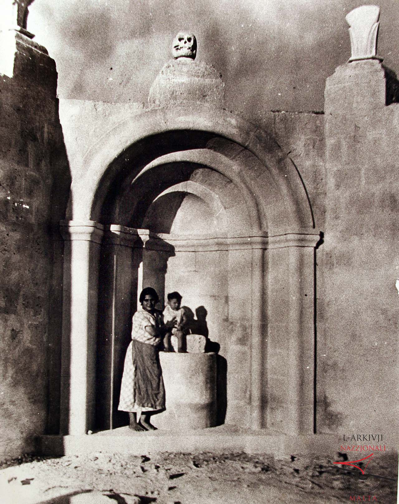 Restored fountain at Gourgion Tower