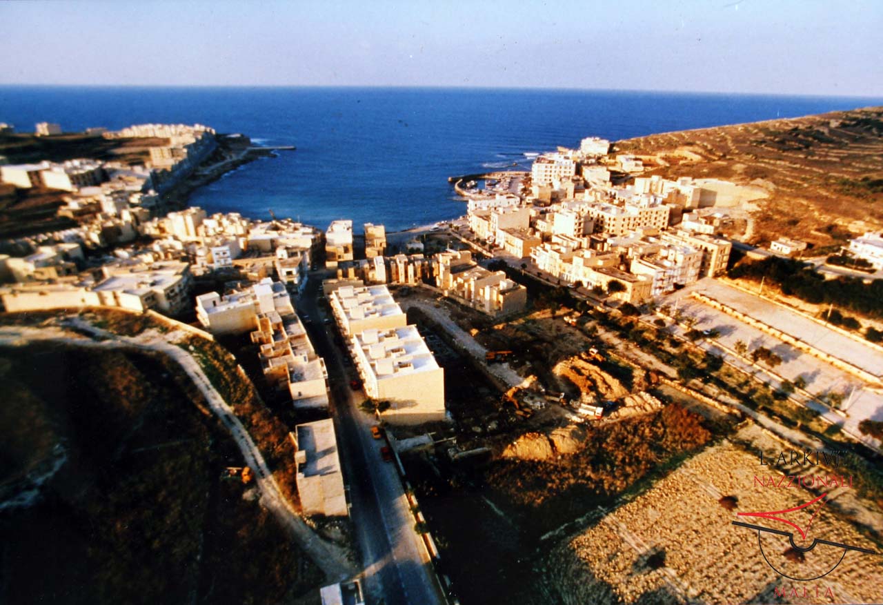 Aerial view of Marsalforn bay