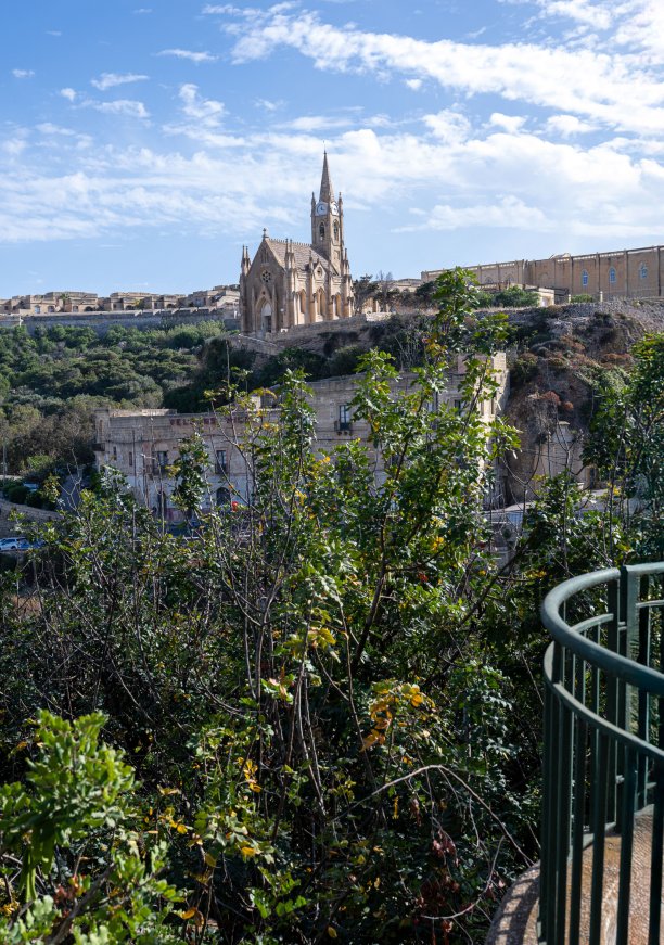 Lourdes Church overlooking Mġarr