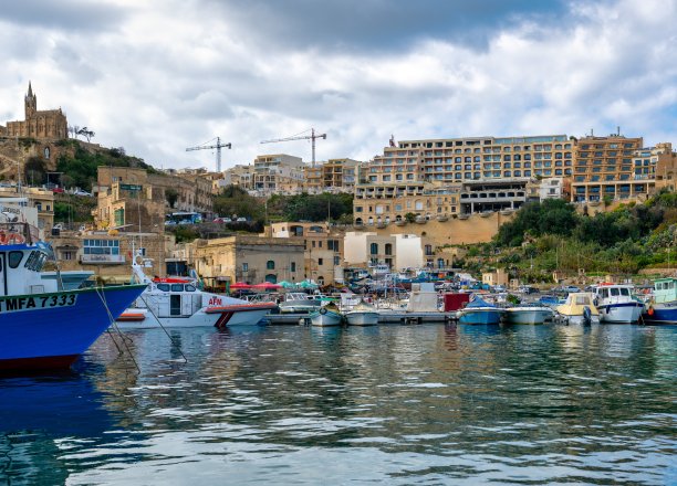 Waterfront view of Mġarr Harbour
