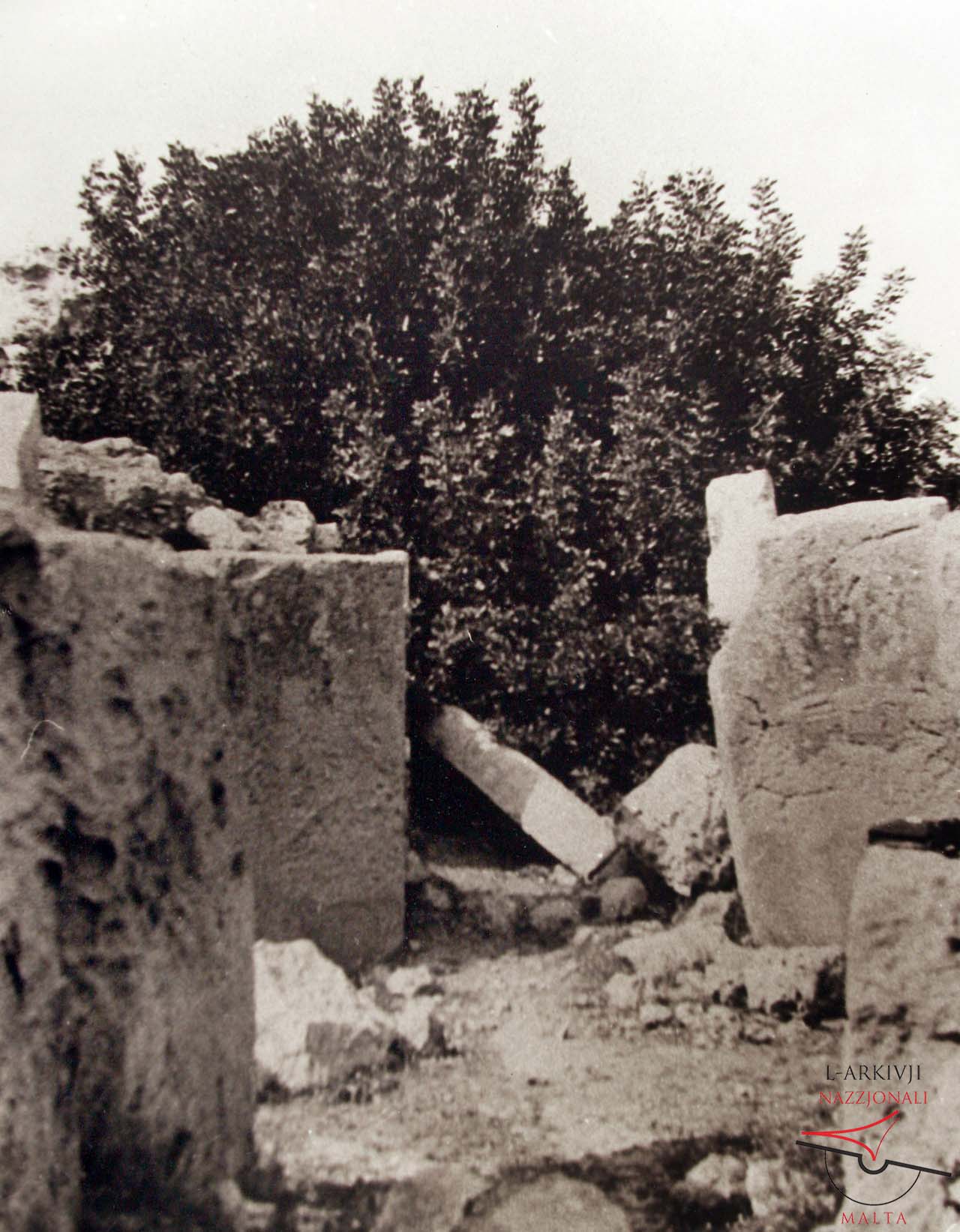Detailed view of Ġgantija Temples
