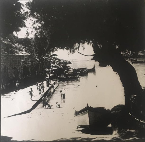 Children playing in Xlendi bay